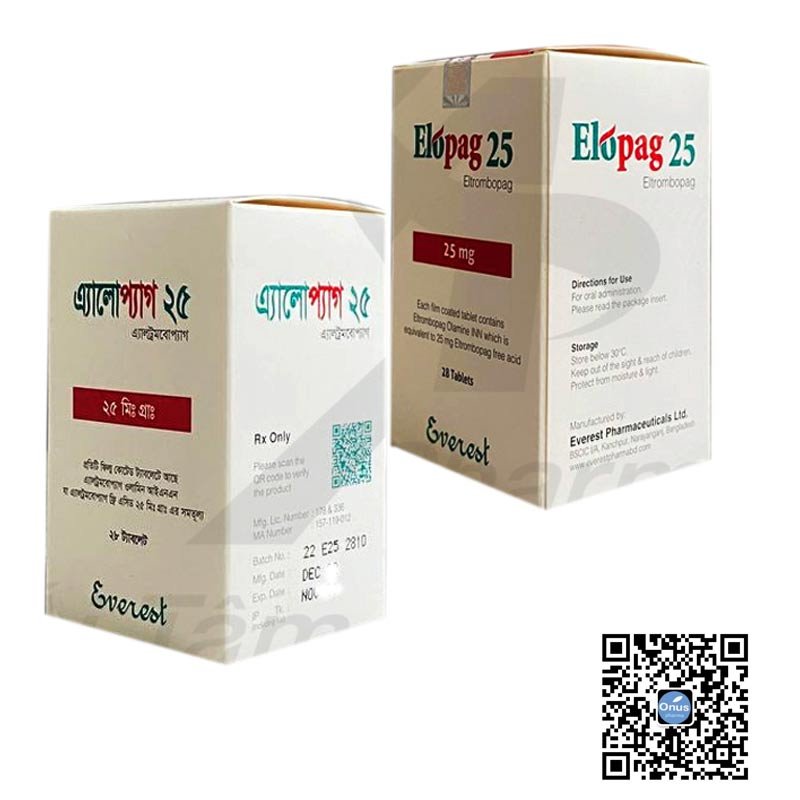 Eltrombopag Olamine tablet 25 mg (Elopag) Learn about patient information and buying guidlines