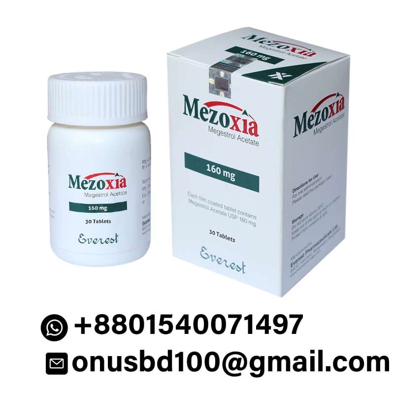 Mezoxia 160 mg (Megestrol Acetate) to treat weight loss problem and advanced breast cancer