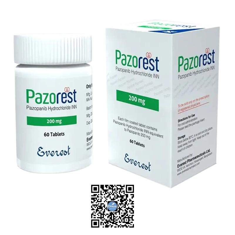 Pazopanib Hydrochloride tablet 200 mg (Pazorest) price and availability in Bangladesh