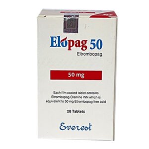 Box of Elopag 50 mg (Eltrombopag )tablets